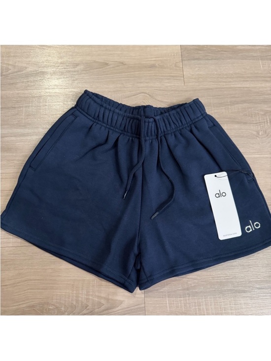 ALO Yoga Pants - ALO Yoga Navy Elastic Waist Athletic Shorts